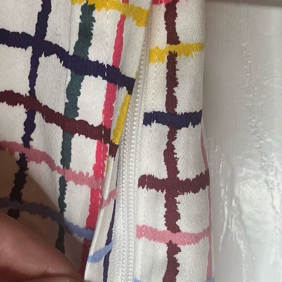 Modcloth High Waist Party Streamers Shorts Blue Pink Rainbow Plaid 12 NWT - Picture 8 of 12